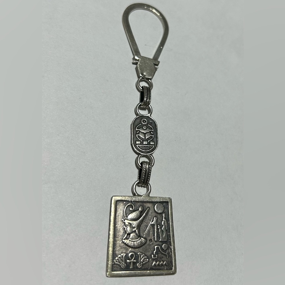 Handmade Egyptian Silver Keychain